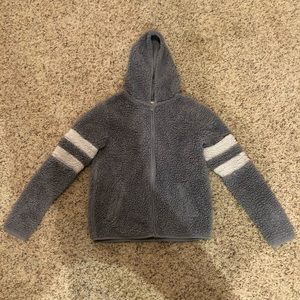 Fuzzy Gray and white jacket